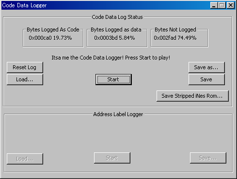 FCEUX CDL screenshot